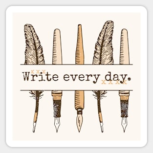 Write Every Day // Vintage Writer Inspiration Sticker